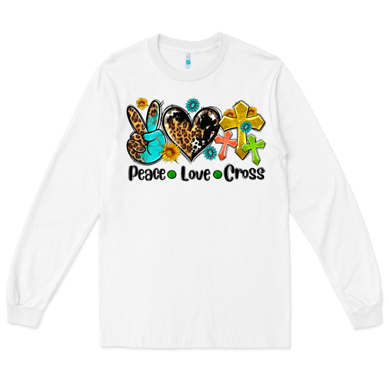 Peace Love Cross Long Sleeve Tee by AdoDesignShop | Teevron