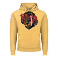 Vintage Mustard dachshund with love glasses Vintage Hoodie - RanaPortraitStore