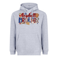 Heather Grey baseball brother Heavyweight Hoodie - MaliasSmallBusiness