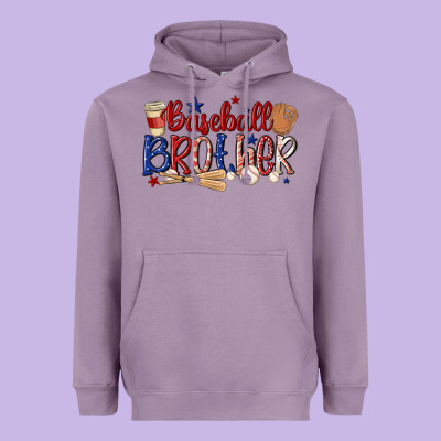 Baseball Brother Heavyweight Hoodie Designed By Maliassmallbusiness