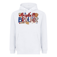 White baseball brother Heavyweight Hoodie - MaliasSmallBusiness