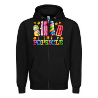 Black popsicle with stars Zipper Hoodie - AdoDesignShop