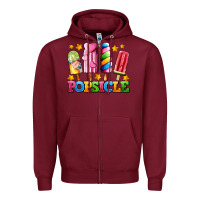 Burgundy popsicle with stars Zipper Hoodie - AdoDesignShop