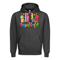 Charcoal Heather popsicle with stars Zipper Hoodie - AdoDesignShop