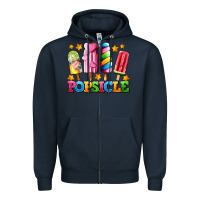 Navy popsicle with stars Zipper Hoodie - AdoDesignShop