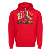Red popsicle with stars Zipper Hoodie - AdoDesignShop