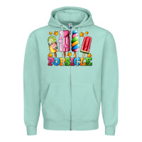 Seafoam popsicle with stars Zipper Hoodie - AdoDesignShop
