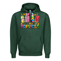 Sports Green popsicle with stars Zipper Hoodie - AdoDesignShop