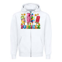 White popsicle with stars Zipper Hoodie - AdoDesignShop