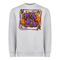 Heather Grey basketball mama with leopard Heavyweight Sweatshirt - Zillion Design Studio