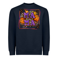 Navy basketball mama with leopard Heavyweight Sweatshirt - Zillion Design Studio