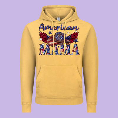 Vintage Hoodie American mama with cowboy