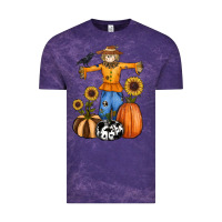 Cloud Purple pumpkin sunflower fall scarecrow Vintage Tee - RanaPortraitStore