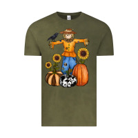 Vintage Olive pumpkin sunflower fall scarecrow Vintage Tee - RanaPortraitStore