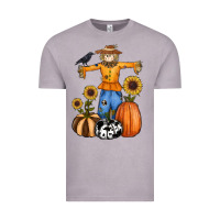 Pumpkin Sunflower Fall Scarecrow Vintage Tee | Teevron