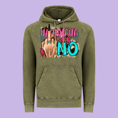 Hahahaha No Leopard Cowhide Vintage Hoodie Designed By Jahusdesignshop