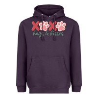 Plum xoxo hugs and kisses Heavyweight Hoodie - MaliasSmallBusiness