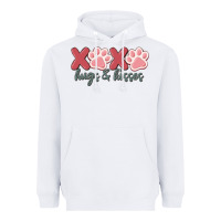 White xoxo hugs and kisses Heavyweight Hoodie - MaliasSmallBusiness