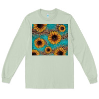 Matcha sunflower turquoise glitter Long Sleeve Tee - JahusDesignShop