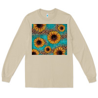 Mushroom sunflower turquoise glitter Long Sleeve Tee - JahusDesignShop