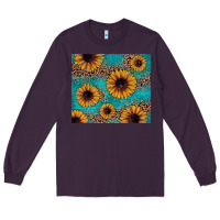 Plum sunflower turquoise glitter Long Sleeve Tee - JahusDesignShop
