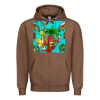 Chestnut summer drinks and ice cream Zipper Hoodie - BundleAndBundleShop