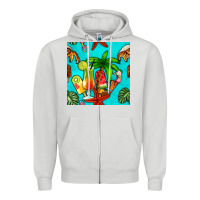 Dove Grey summer drinks and ice cream Zipper Hoodie - BundleAndBundleShop