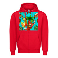 Summer Drinks And Ice Cream Zipper Hoodie | Teevron