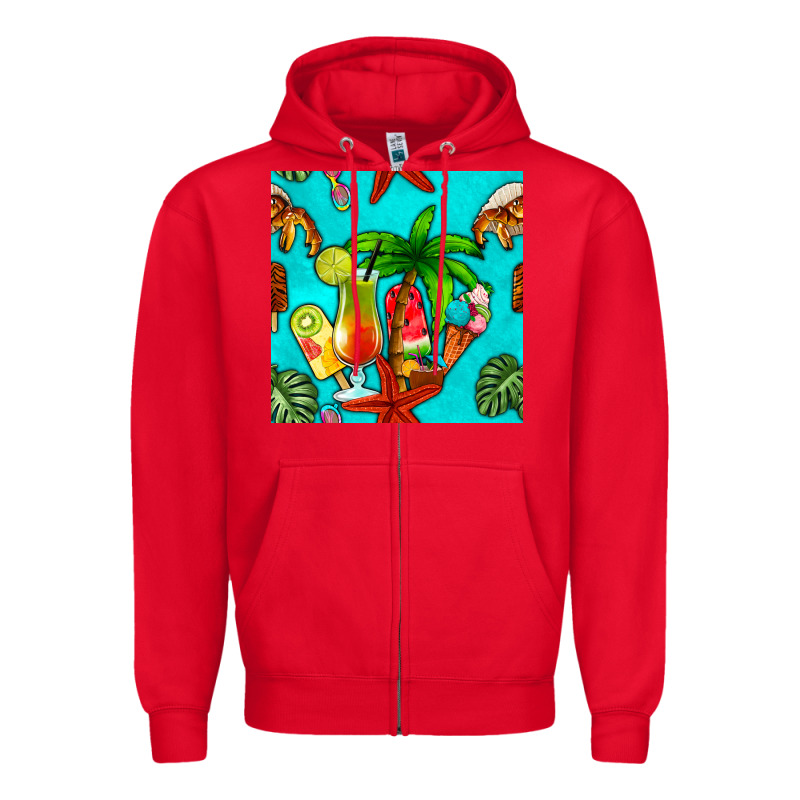 Summer Drinks And Ice Cream Zipper Hoodie by BundleAndBundleShop | Teevron