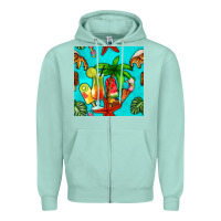 Seafoam summer drinks and ice cream Zipper Hoodie - BundleAndBundleShop