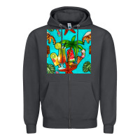 Smoke summer drinks and ice cream Zipper Hoodie - BundleAndBundleShop