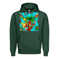 Sports Green summer drinks and ice cream Zipper Hoodie - BundleAndBundleShop