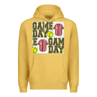 Antique Gold softball uniform game day seamless pattern Premium Hoodie - BundleAndBundleShop