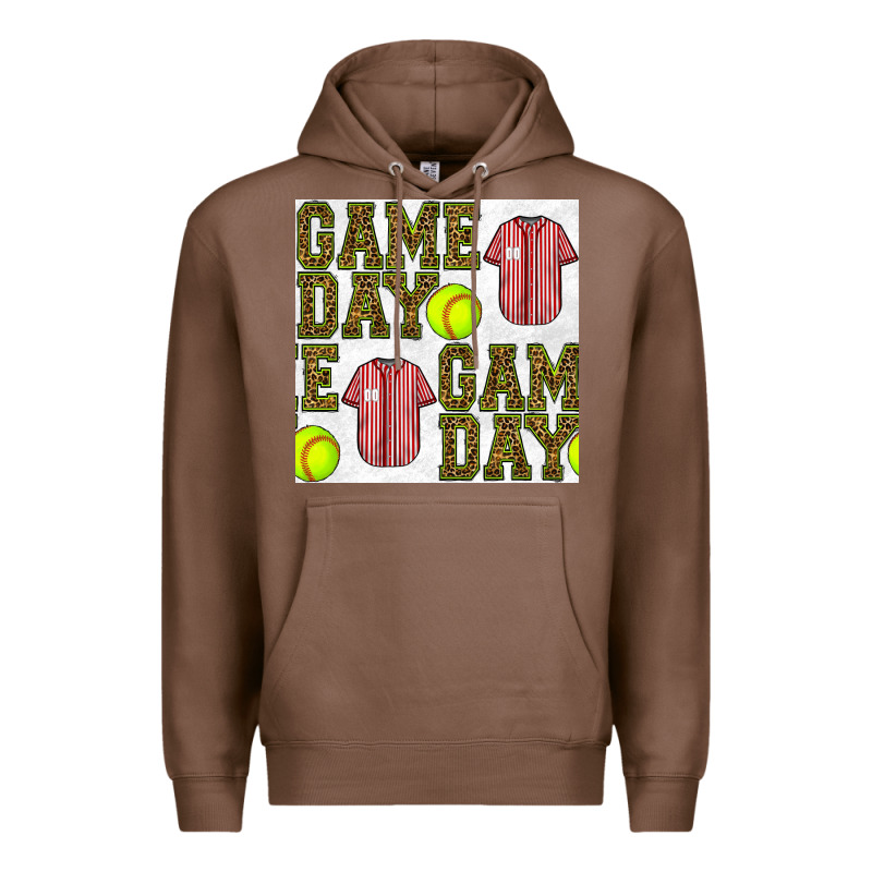 Softball Uniform Game Day Seamless Pattern Premium Hoodie by BundleAndBundleShop | Teevron