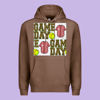 Softball Uniform Game Day Seamless Pattern Premium Hoodie Designed By Bundleandbundleshop