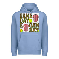 Colony Blue softball uniform game day seamless pattern Premium Hoodie - BundleAndBundleShop