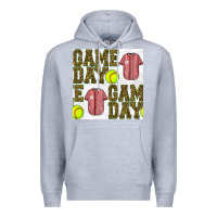 Heather Grey softball uniform game day seamless pattern Premium Hoodie - BundleAndBundleShop