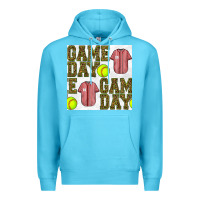 Ocean Blue softball uniform game day seamless pattern Premium Hoodie - BundleAndBundleShop