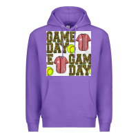 Purple softball uniform game day seamless pattern Premium Hoodie - BundleAndBundleShop