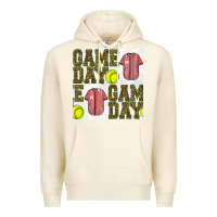 Sandshell softball uniform game day seamless pattern Premium Hoodie - BundleAndBundleShop