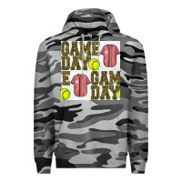 Slate Camo softball uniform game day seamless pattern Premium Hoodie - BundleAndBundleShop