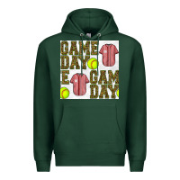 Sports Green softball uniform game day seamless pattern Premium Hoodie - BundleAndBundleShop