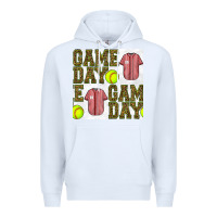 White softball uniform game day seamless pattern Premium Hoodie - BundleAndBundleShop