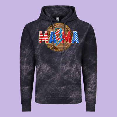 Vintage Hoodie American mama with lightning bolt