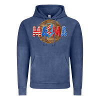 Vintage Denim American mama with lightning bolt Vintage Hoodie - texasbilliewilder