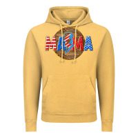 Vintage Mustard American mama with lightning bolt Vintage Hoodie - texasbilliewilder