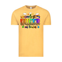 Vintage Mustard coolest queer in town Vintage Tee - Zillion Design Studio
