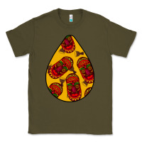 Army Green african masks teardrop  5 Classic Tee - BundleAndBundleShop