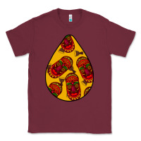Burgundy african masks teardrop  5 Classic Tee - BundleAndBundleShop