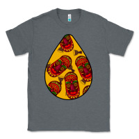Charcoal Heather african masks teardrop  5 Classic Tee - BundleAndBundleShop